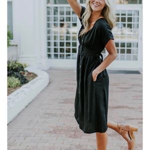 Marina Tie dress in black